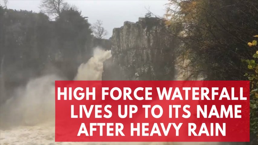 High force waterfall lives up to its name after heavy rain