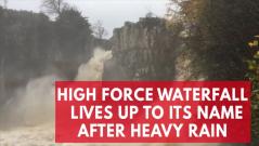 High force waterfall lives up to its name after heavy rain
