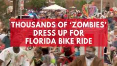 Thousands of zombies dress up for Florida bike ride