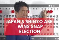 Japans Prime Minister Shinzo Abe clinches landslide victory in snap election