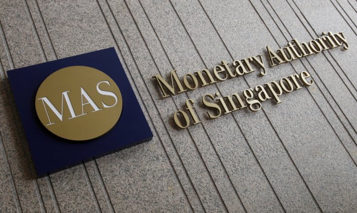 The logo of the Monetary Authority of Singapore at its building in Singapore