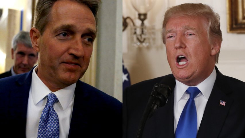 Republican Senator Jeff Flake blasts Donald Trump for his mercurial behaviour