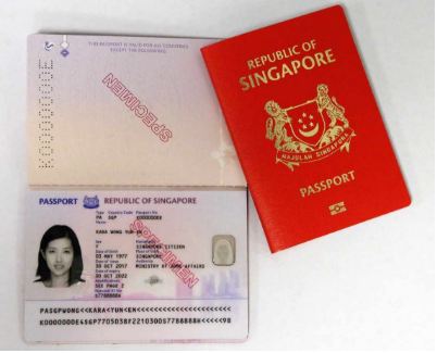 Biometric passport of Singapore