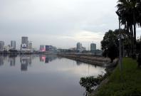 Malaysia's southern city of Johor Bahru from Singapore Malaysia's southern city of Johor Bahru from Singapore