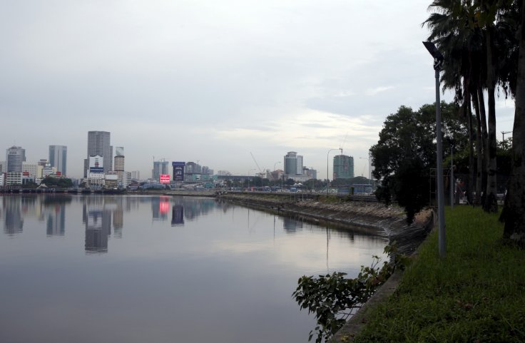 Malaysia's southern city of Johor Bahru from Singapore