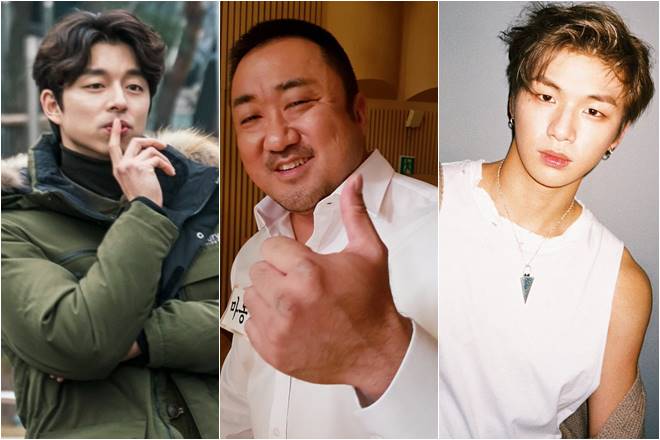 (From left) Gong Yoo, Ma Dong Seok and Wanna One's Kang Daniel