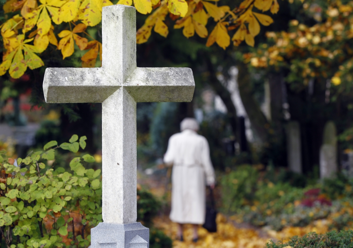 Widow who lives with dead husband