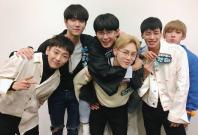 Noh Tae Hyun (extreme left) with fellow JBJ members