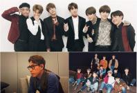 Clockwise from top) BTS, Wanna One and Yoon Jong Shin