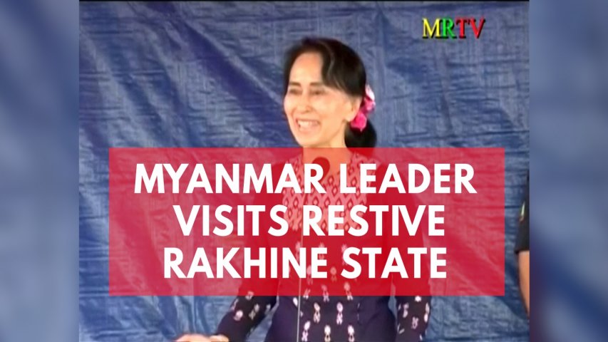 Myanmars Aung San Suu Kyi makes first visit to violence-hit Rakhine state