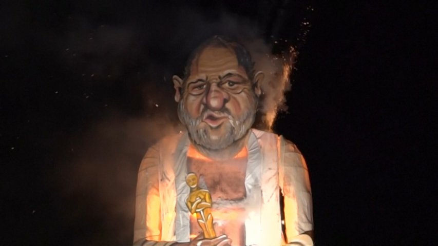 Effigy Of Harvey Weinstein Burnt At British Towns Bonfire Night