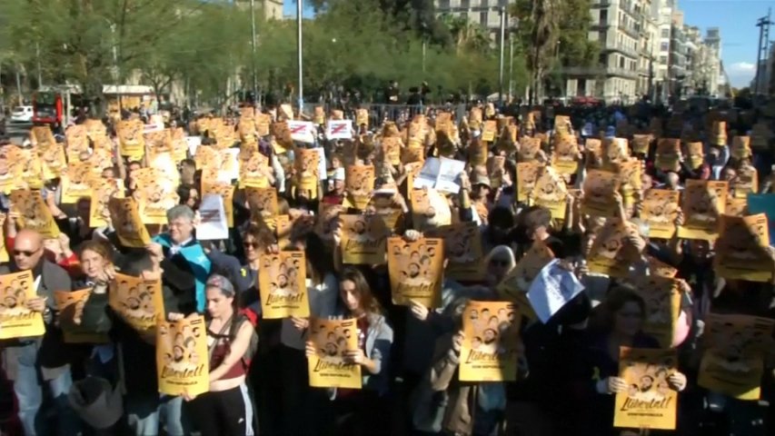 Protestors demand release of detained Catalan leaders