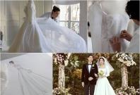Dior's wedding dress and couple Song Joong-ki and Song Hye Kyo on their wedding day