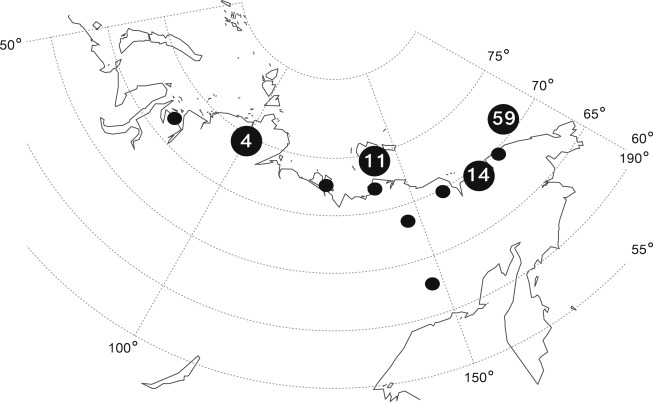 Map Showing Locations of Sample Localities