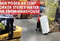Man posed as temp worker steals water tank from warehouse