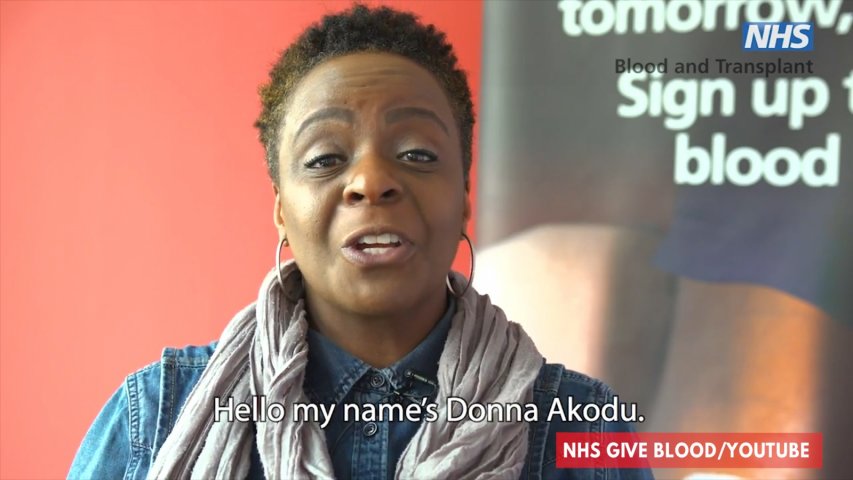 The NHS are looking for more black blood donors