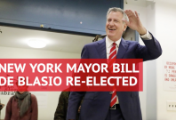 Bill de Blasio re-elected as New York City mayor in landslide victory