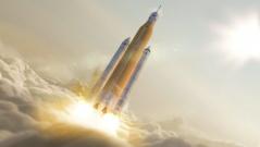 What the first launch of Nasas mammoth Space Launch System might look like