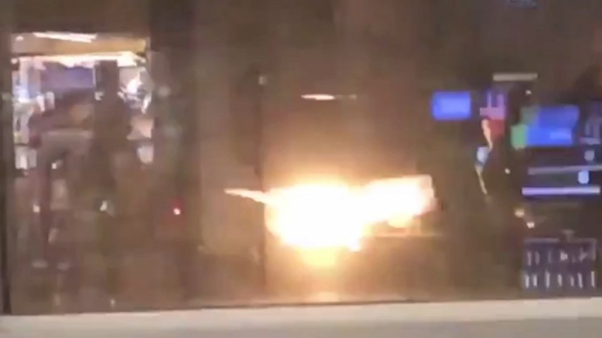 Plane engine catches fire at Seatle-Tacoma Airport