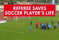Referee saves soccer players life