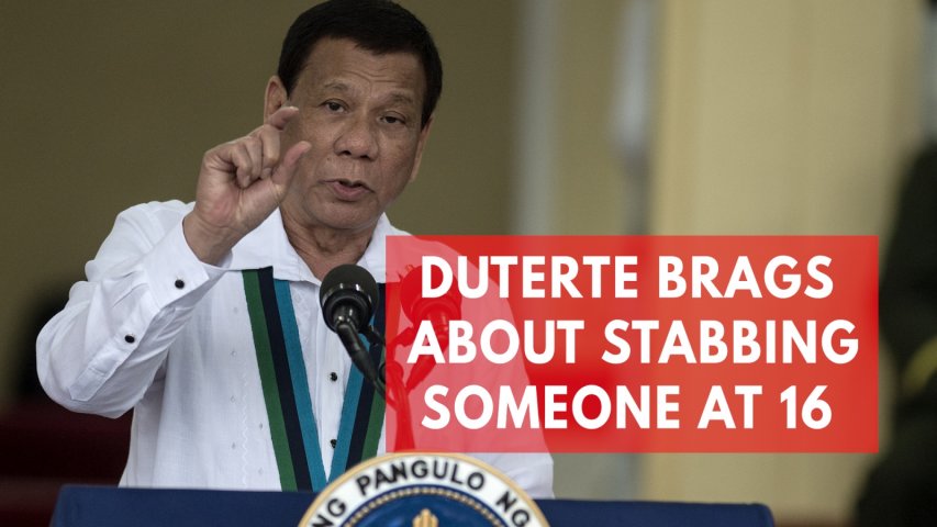 Philippine President Duterte claims he stabbed someone to death at 16
