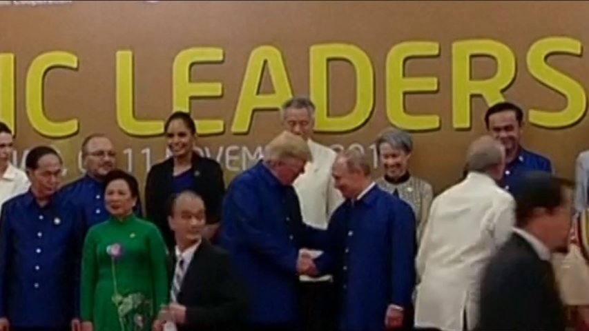 Watch Trump and Putin shake hands at Apec Summit