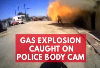 Body cam captures moment unexpected gas explosion injures Indio police officer