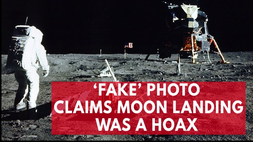Fake photo continues conspiracy that the moon landing was a hoax