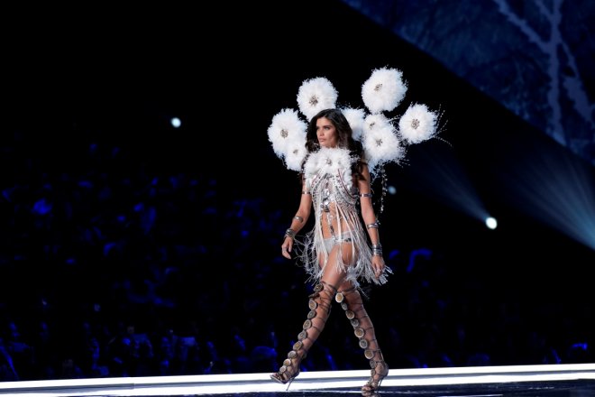 Sara Sampaio presents a creation during the 2017 Victoria's Secret Fashion Show in Shanghai