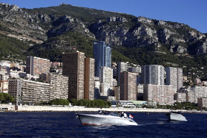 The Odeon tower building is seen in Monaco