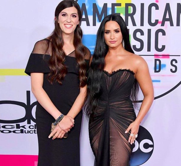 Demi Lovato and Danica Roem at 2017 AMAs
