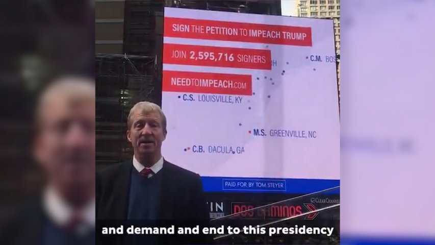 Impeach Trump billboards go up in Times Square
