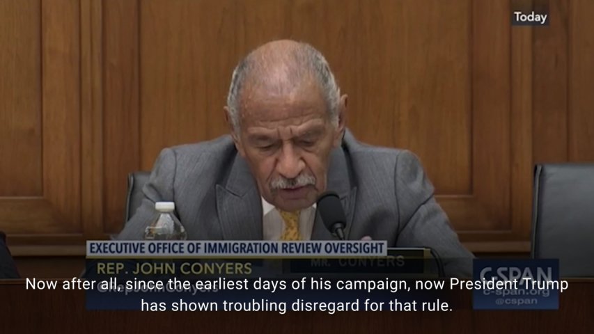 Rep. John Conyers slams Trump on anti-immigrant ideology