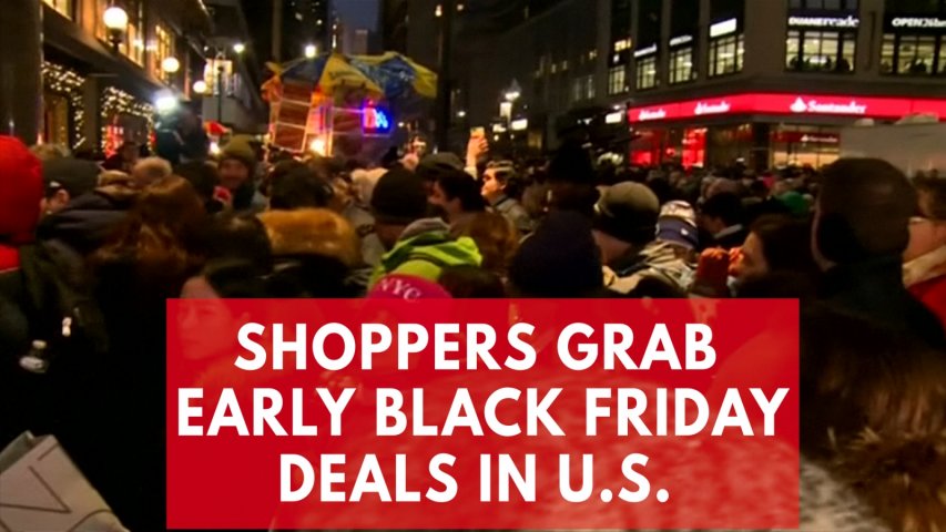 Black Friday 2017: Hundreds of shoppers rush to grab early deals in New York