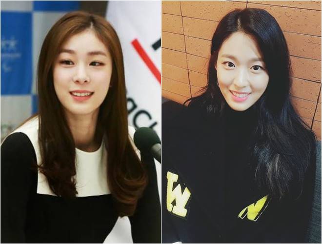 Kim Yuna (left) and Seolhyun Kim Yuna (left) and Seolhyun