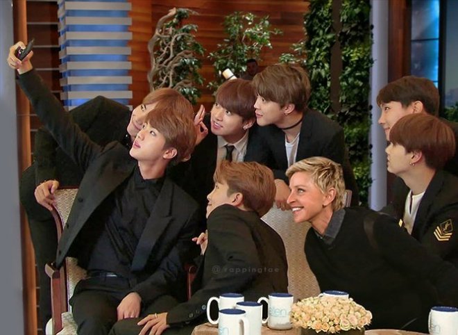 BTS members at The Ellen DeGeneres Show