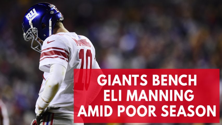 The Giants Bench veteran quarterback Eli Manning: Snapping a 210 game streak