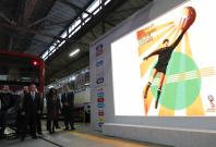Participants, including FIFA Secretary General Fatma Samoura and Russian Deputy Prime Minister Vitaly Mutko, attend a ceremony unveiling the Official Poster for the 2018 FIFA World Cup Russia Participants, including FIFA Secretary General Fatma Samoura and Russian Deputy Prime Minister Vitaly Mutko, attend a ceremony unveiling the Official Poster for the 2018 FIFA World Cup Russia