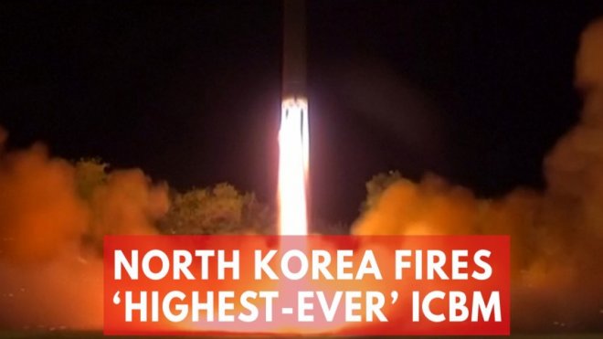 North Korea launches highest-ever ICBM that puts Washington, DC in range