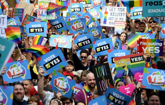 Same-sex marriage have been legalised in Australia Same-sex marriage have been legalised in Australia