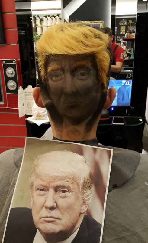 Donald Trump's hair tattoo