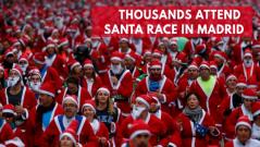 Thousands turn out for Santa-themed race in Madrid