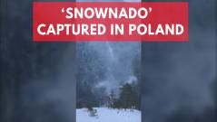 Rare Snownado in Poland captured on camera by Hiker