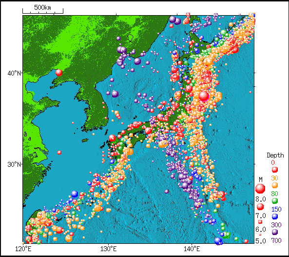 geo3d earthquake map