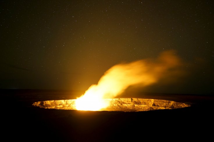 Smoke rises from the Kilauea Volcano