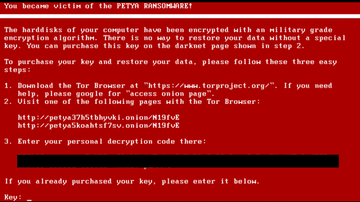 Petya ransomware attack