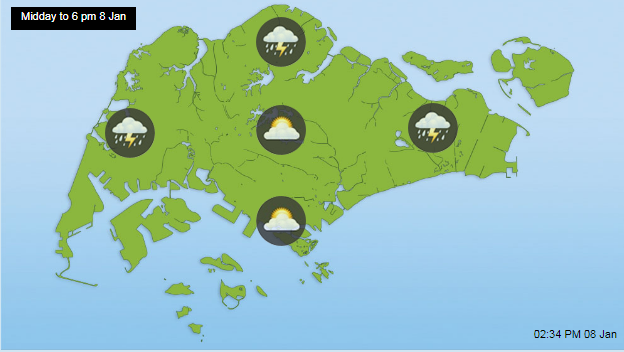 The National Environment Agency Singapore weather forecast 
