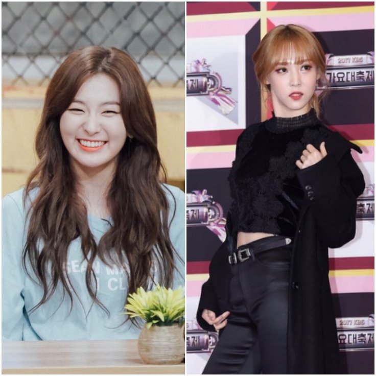 Red Velvet's Seulgi(left) and MAMAMOO's Moon Byul(right)