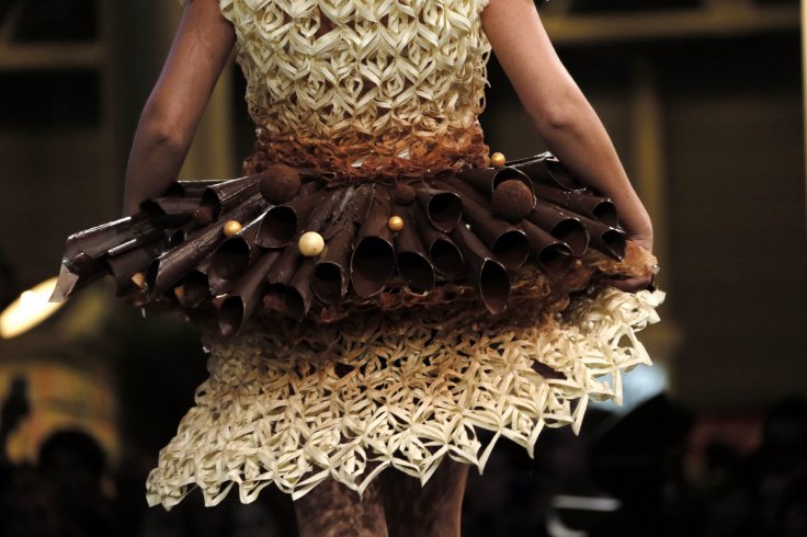 A model presents a creation at the 20th Salon du Chocolat, (Paris Chocolate Show) in Paris October 28, 2014. A model presents a creation at the 20th Salon du Chocolat, (Paris Chocolate Show) in Paris October 28, 2014.