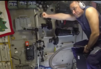 Riding vacuum cleaner in space 